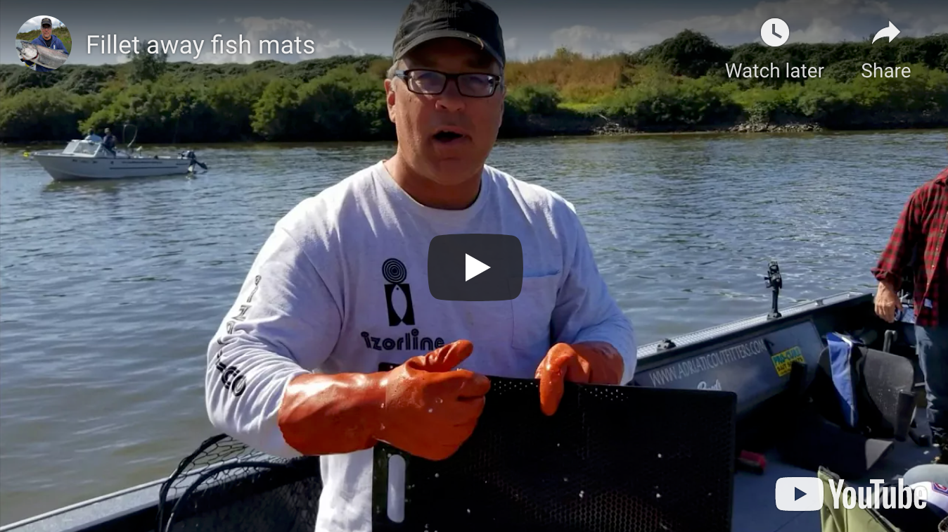 video testimonial of the fillet away fish mat